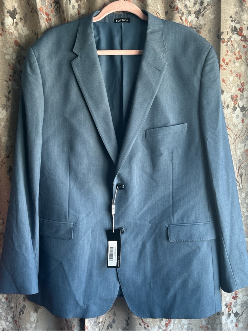 Men's Blue Single-Breasted Blazer